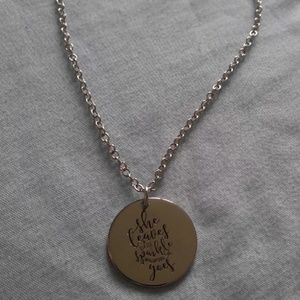 Stamped metal necklace